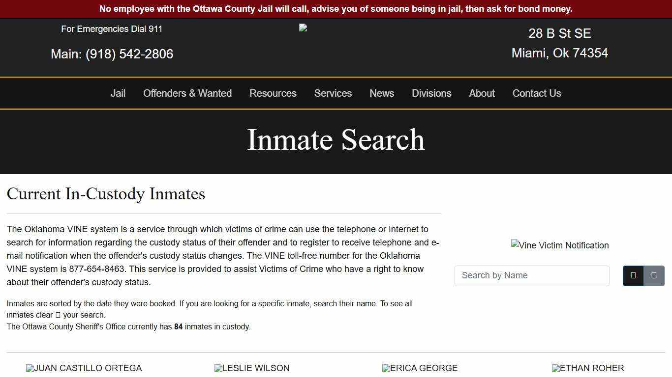 Inmate Search - Ottawa County Sheriff's Office